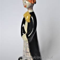 Klaun ceramiczny projekt Magdy Szemlér Węgry lata 70te wys.11cm