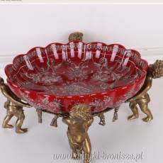 PATERA Porcelana z Brązem NA ANIOŁKACH! RED