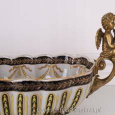 WANNO PATERA W PASKI porcelana z brązem