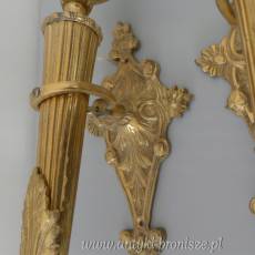 PAŁACOWE KINKIETY - pochodnia - elektryczne