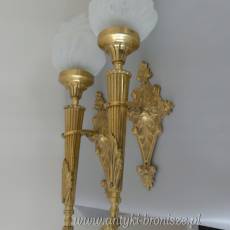 PAŁACOWE KINKIETY - pochodnia - elektryczne