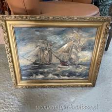 MORZA STATKI olej na płótnie