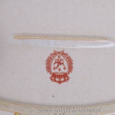 PATERA SECESJA Z KOBIETAMI - porcelana Z BRĄZEM