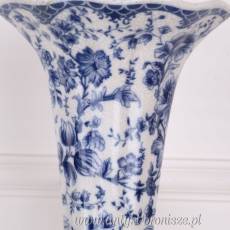 2 W 1 ŚWIECZNIK + WAZON! Porcelana z Brązem! blu