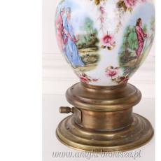 DUŻY ZABYTKOWY MŁYNEK porcelana malowany PĘKATY