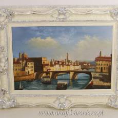 Duży OBRAZ Biała rama 125 x 95 cm