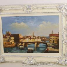 Duży OBRAZ Biała rama 125 x 95 cm