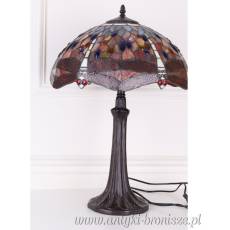 LAMPKA WITRAŻOWA tiffany - CZERWONE ważki