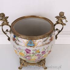 SUPER MEGA GIGA JAJO SZKATUŁA porcelana z brązem