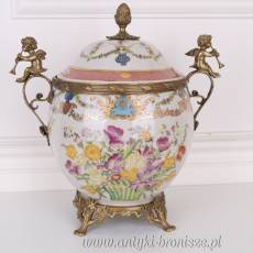 SUPER MEGA GIGA JAJO SZKATUŁA porcelana z brązem