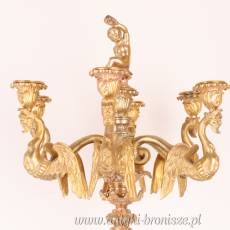 EMPIROWY ŚWIECZNIK Z BRĄZU wys. 88 cm