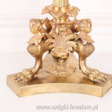 EMPIROWY ŚWIECZNIK Z BRĄZU wys. 88 cm