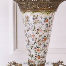 WAZON Z JELENIAMI Połączenie Porcelany i Brązu