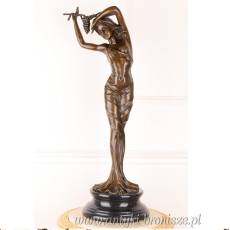Rzeźba -KOBIETA z winogronem - figura z brązu