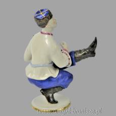 Kozak z mandoliną Aelteste Volkstedter Porzellanfabrik Turyngia 1920r
