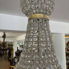 LAMPA ŻYRANDOL KRYSZTAŁOWY gruszka + mosiądz
