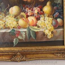 KOSZ OWOCOWY -OBRAZ ZŁOTA RAMA - 61 X 71 cm