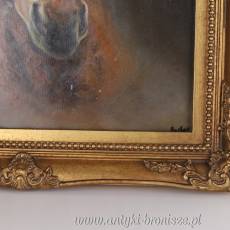 KOŃ POLSKI -OBRAZ ZŁOTA RAMA - 61 X 71 cm