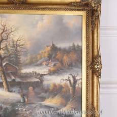 OBRAZ ZŁOTA RAMA -JESIENNY KRAJOBRAZ- 61 X 71 cm