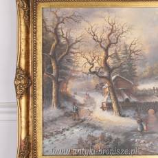OBRAZ ZŁOTA RAMA -JESIENNY KRAJOBRAZ- 61 X 71 cm