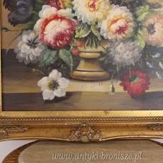 OBRAZ ZŁOTA RAMA - KWIATY W WAZONIE -61 X 71 cm