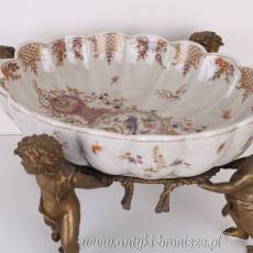 PATERA Porcelana z Brązem NA ANIOŁKACH! PTAKI