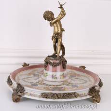 PATERA PORCELANOWA AMOREK OKUCIA Z BRĄZEM