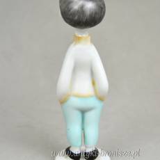 Chłopiec art deco  Projekt Aurél Káldor Hollohaza lata 60te wys.12,5cm