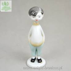Chłopiec art deco  Projekt Aurél Káldor Hollohaza lata 60te wys.12,5cm