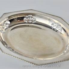 Patera 8-kątna Art deco Eldée Francja lata 20te plater