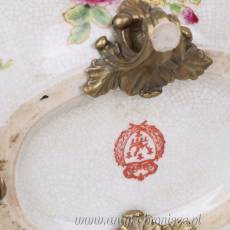 Porcelanowa PATERA okucia z brązu