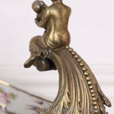 Porcelanowa PATERA okucia z brązu