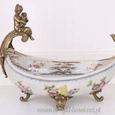 Porcelanowa PATERA okucia z brązu
