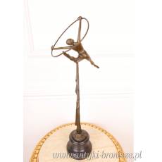 TANIEC NA KOLE Duża Figura z Brązu *Aerial Hoop*