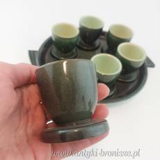 Ceramiczny zestaw do jajek na miękko dla 6 osób na tacce