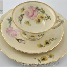 Zestaw śniadaniowy Thomas Ivory kwiaty Bavaria 1945r