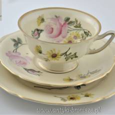 Zestaw śniadaniowy Thomas Ivory kwiaty Bavaria 1945r