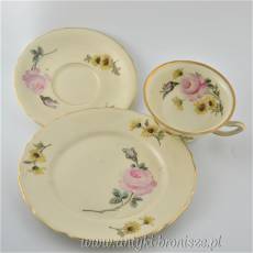 Zestaw śniadaniowy Thomas Ivory kwiaty Bavaria 1945r