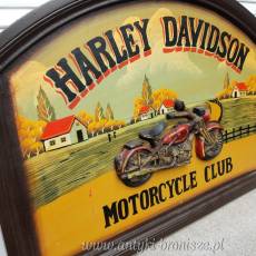 Plakietka Harley Dawidson - MotorClub w formie plaskorzezby motoru - poz. 4335