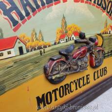 Plakietka Harley Dawidson - MotorClub w formie plaskorzezby motoru - poz. 4335
