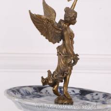 PIĘTROWA PATERA PORCELANOWA z brązem 3 POZIOMY