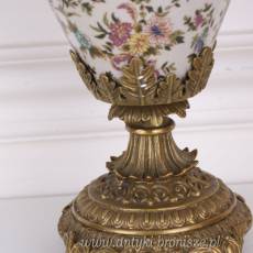WAZON PORCELANA Z BRĄZEM secesja