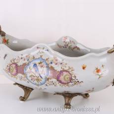 Patera PORCELANA Z BRĄZEM n owoce