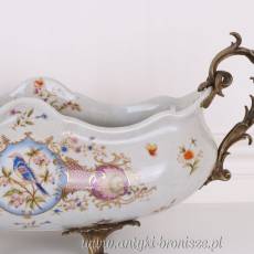 Patera PORCELANA Z BRĄZEM n owoce