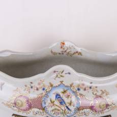 Patera PORCELANA Z BRĄZEM n owoce