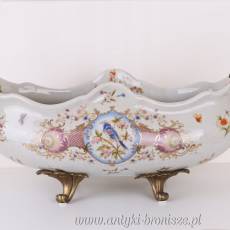 Patera PORCELANA Z BRĄZEM n owoce