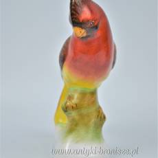 Papuga Bodrogkeresztúr węgierska ceramika lata 60/70te wys.20/12cm