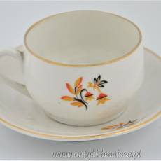 Filiżanka art deco espresso Bareuther Waldsassen BC Bavaria 1920r