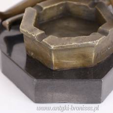 POPIELNICZKA marmur + brąz FIGURA kobieta i mężczyzna