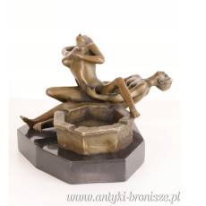 POPIELNICZKA marmur + brąz FIGURA kobieta i mężczyzna